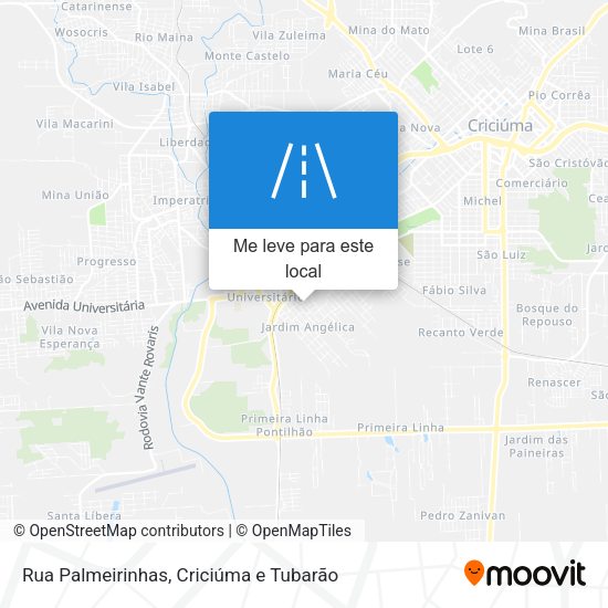 Rua Palmeirinhas mapa