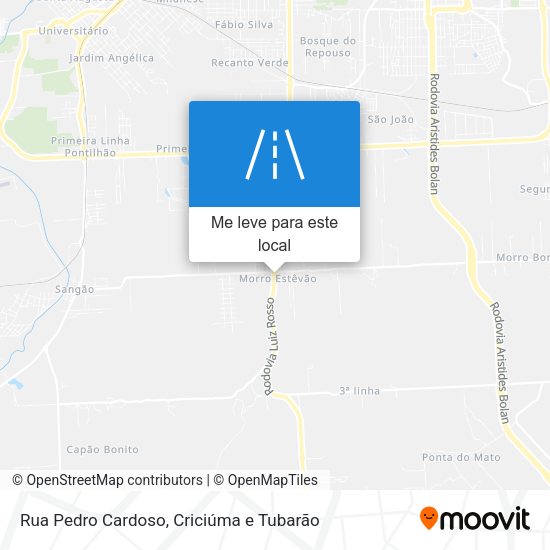 Rua Pedro Cardoso mapa