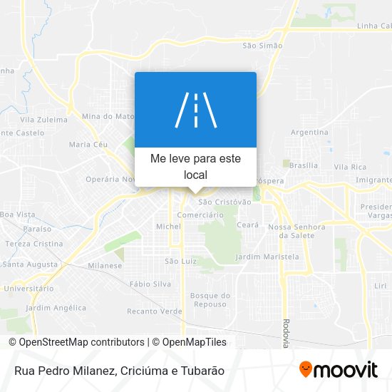 Rua Pedro Milanez mapa
