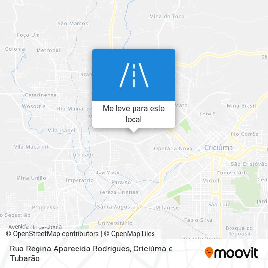Rua Regina Aparecida Rodrigues mapa