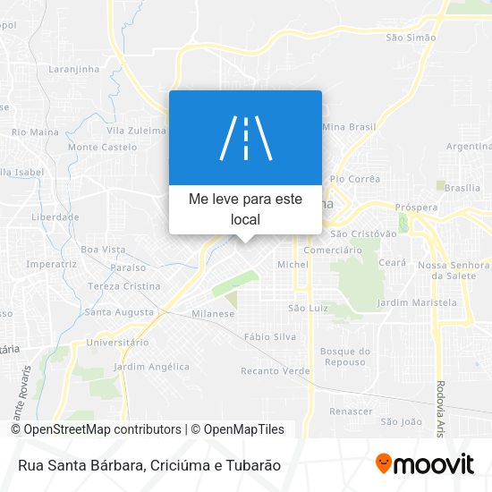 Rua Santa Bárbara mapa