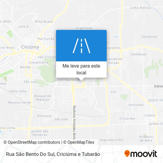 Rua São Bento Do Sul mapa