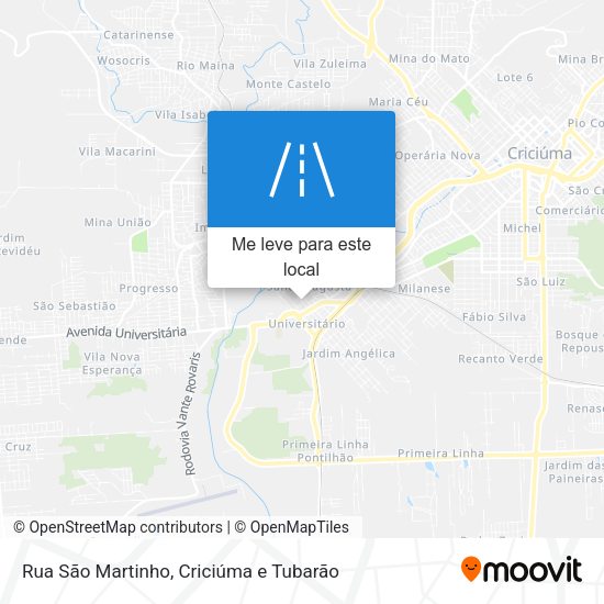 Rua São Martinho mapa