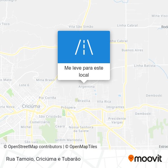 Rua Tamoio mapa
