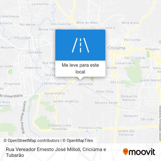 Rua Vereador Ernesto José Milioli mapa