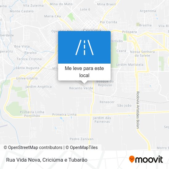 Rua Vida Nova mapa