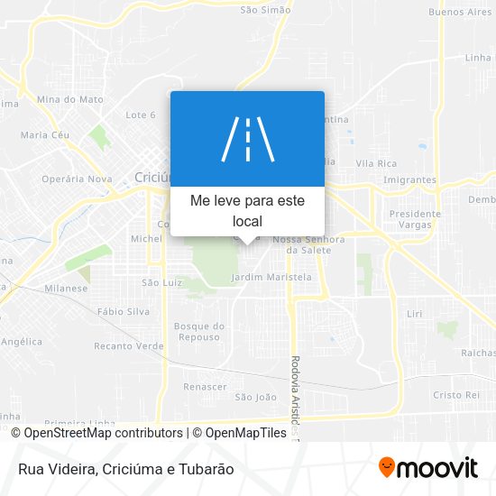 Rua Videira mapa