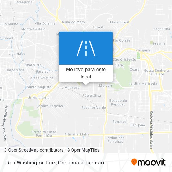 Rua Washington Luiz mapa