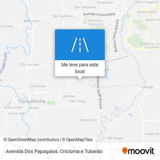 Avenida Dos Papagaios mapa