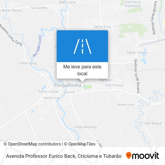 Avenida Professor Eurico Back mapa