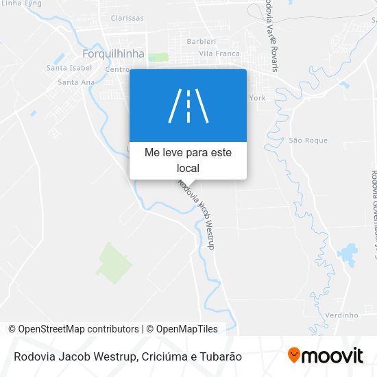 Rodovia Jacob Westrup mapa