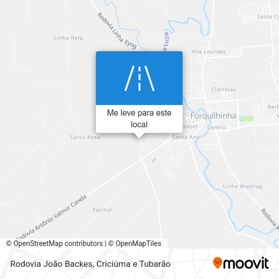 Rodovia João Backes mapa