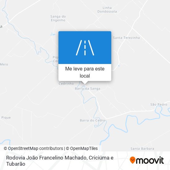 Rodovia João Francelino Machado mapa