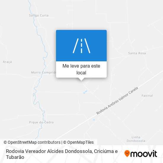 Rodovia Vereador Alcides Dondossola mapa