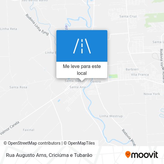 Rua Augusto Arns mapa