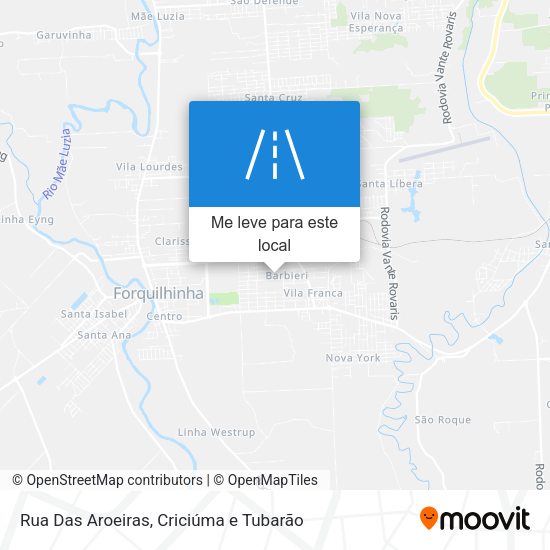 Rua Das Aroeiras mapa