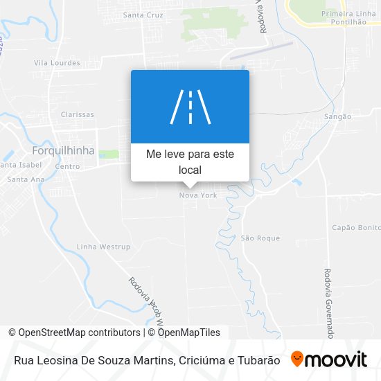 Rua Leosina De Souza Martins mapa
