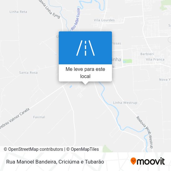 Rua Manoel Bandeira mapa