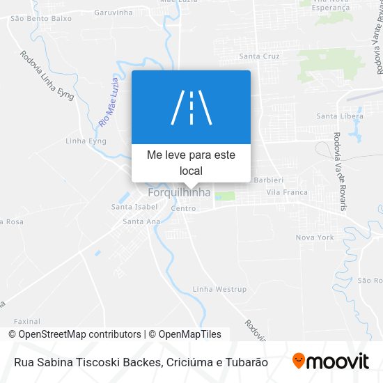Rua Sabina Tiscoski Backes mapa