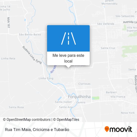 Rua Tim Maia mapa