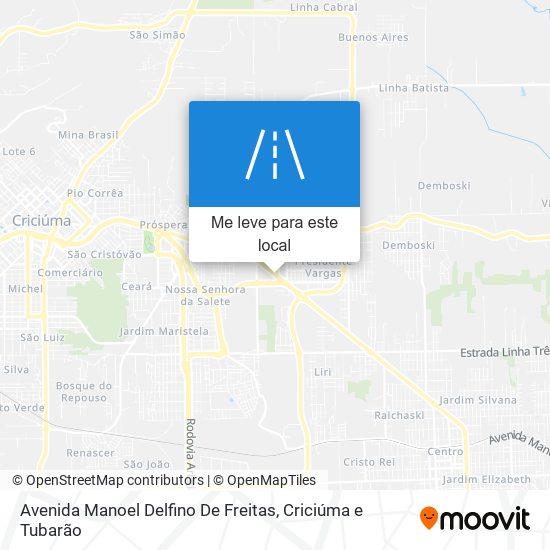 Avenida Manoel Delfino De Freitas mapa