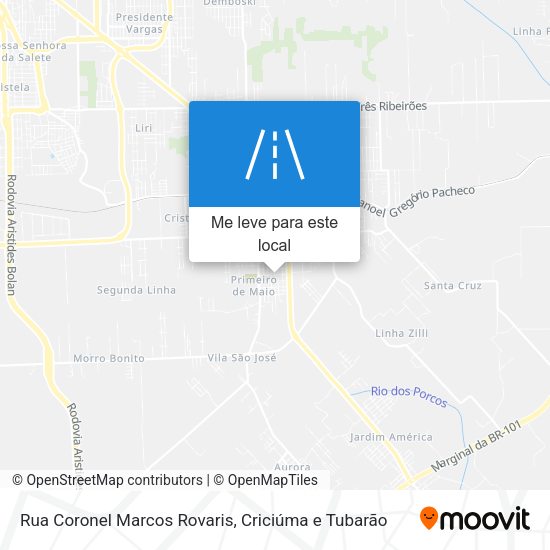 Rua Coronel Marcos Rovaris mapa