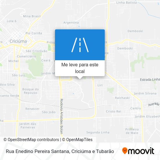 Rua Enedino Pereira Santana mapa