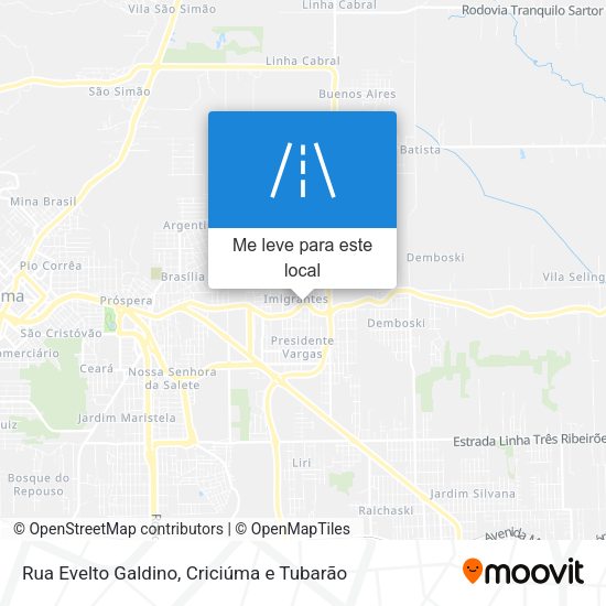 Rua Evelto Galdino mapa