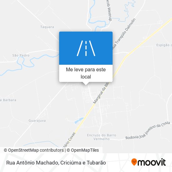 Rua Antônio Machado mapa