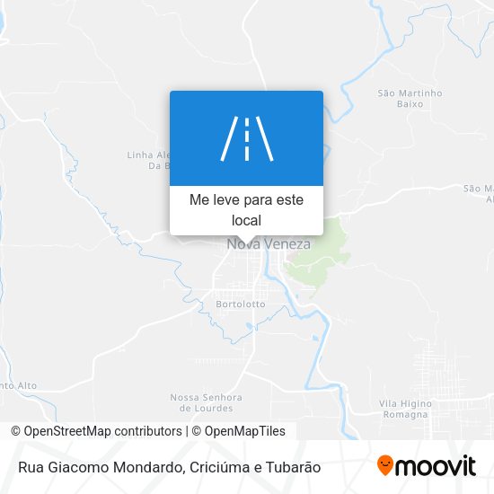 Rua Giacomo Mondardo mapa