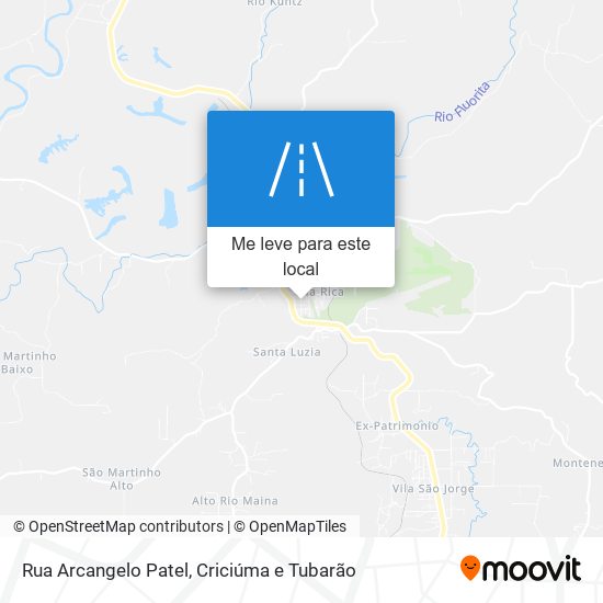 Rua Arcangelo Patel mapa