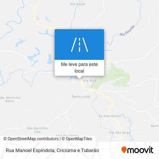 Rua Manoel Espíndola mapa