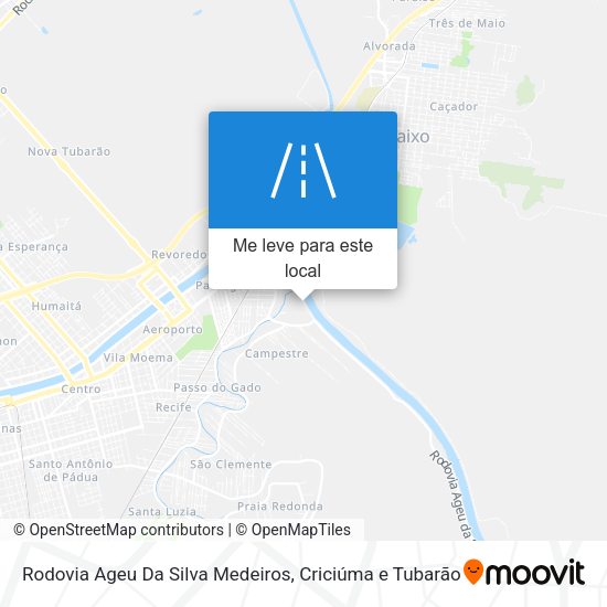 Rodovia Ageu Da Silva Medeiros mapa