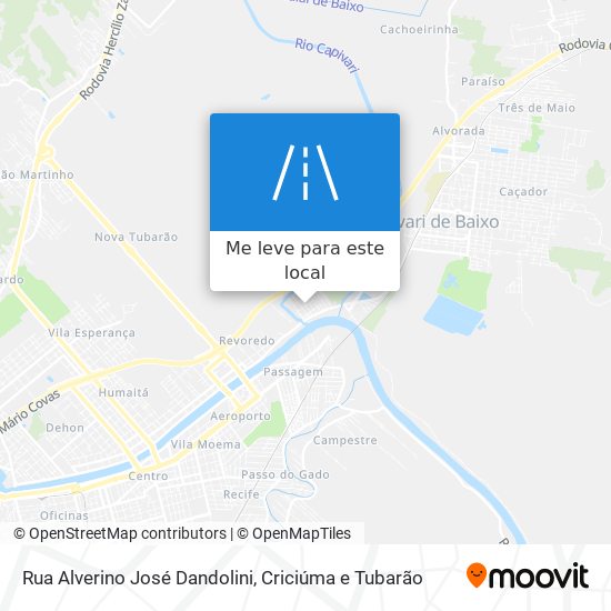 Rua Alverino José Dandolini mapa