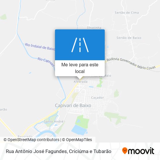 Rua Antônio José Fagundes mapa