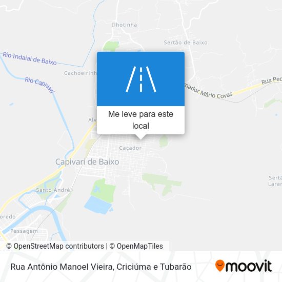 Rua Antônio Manoel Vieira mapa