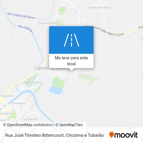 Rua José Timóteo Bittencourt mapa