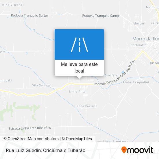 Rua Luiz Guedin mapa