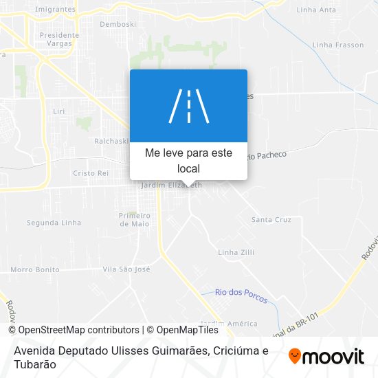 Avenida Deputado Ulisses Guimarães mapa