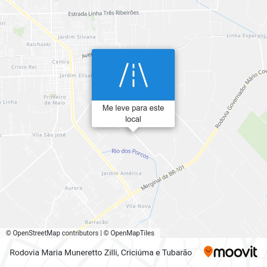 Rodovia Maria Muneretto Zilli mapa