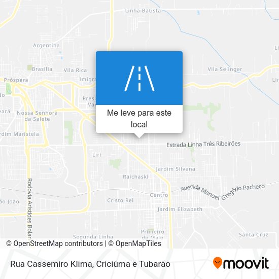 Rua Cassemiro Klima mapa