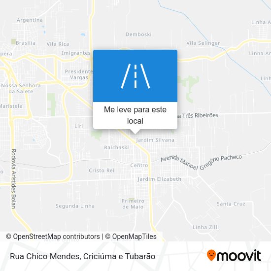 Rua Chico Mendes mapa