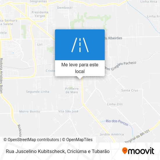 Rua Juscelino Kubitscheck mapa