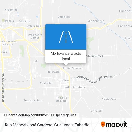 Rua Manoel José Cardoso mapa