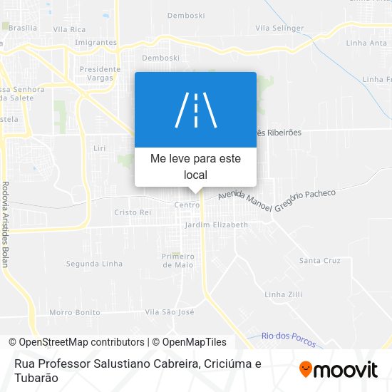 Rua Professor Salustiano Cabreira mapa