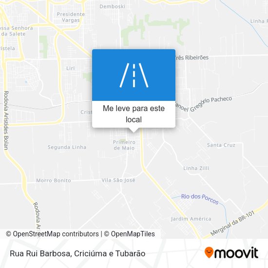 Rua Rui Barbosa mapa