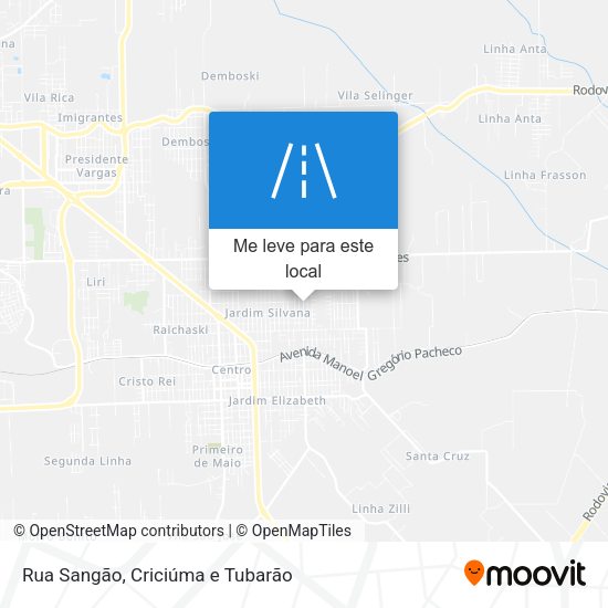 Rua Sangão mapa