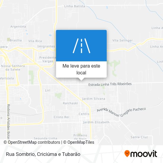 Rua Sombrio mapa