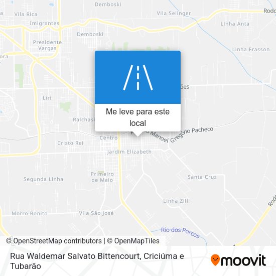 Rua Waldemar Salvato Bittencourt mapa