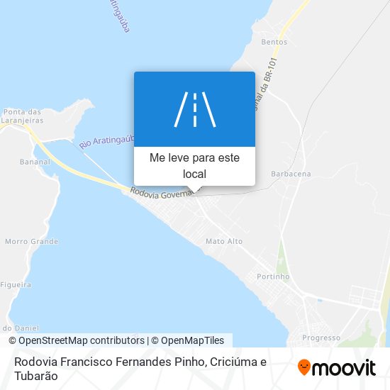 Rodovia Francisco Fernandes Pinho mapa